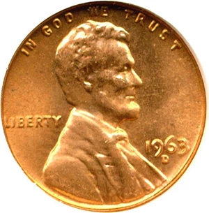 image for: 1963-D 1c NGC MS66 RD