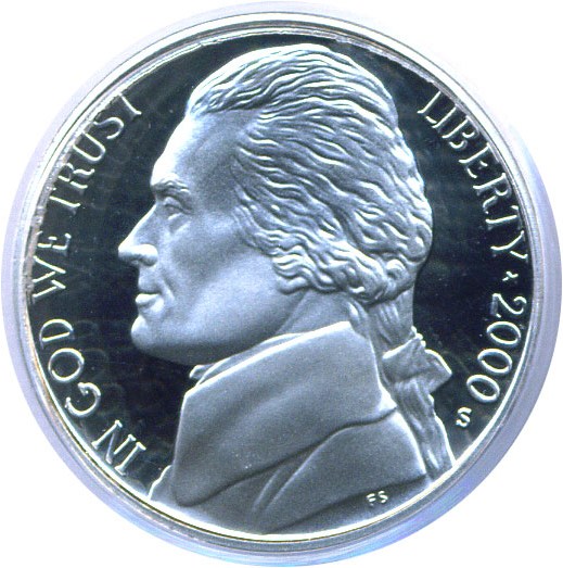 image for: 2000-S 5c  PCGS Proof 69 DCameo
