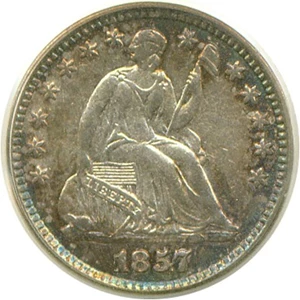 image for: 1857-O H10c PCGS AU53 *Color*