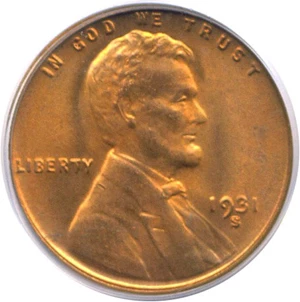 image for: 1931-S 1c PCGS MS66 RD