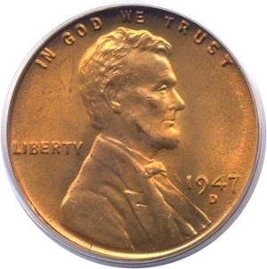 image for: 1947-D 1c PCGS MS66 RD
