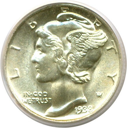 image for: 1938-S 10c  PCGS MS66 FB