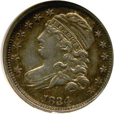 image for: 1834 10C Large 4 NGC/CAC AU58 (JR-2)