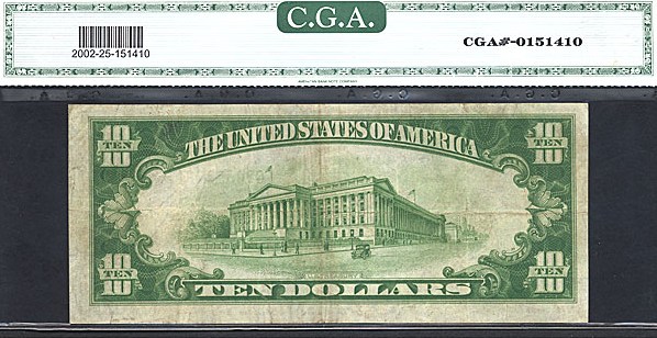 image for: Fr.2002G 1928B $10  CGA VF25  [G00528791] *Star* 