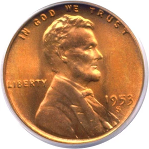 image for: 1953-S 1c PCGS MS66 RD