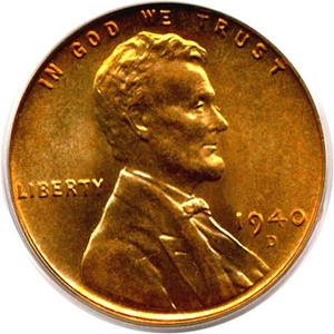 image for: 1940-D 1c PCGS MS66 RD