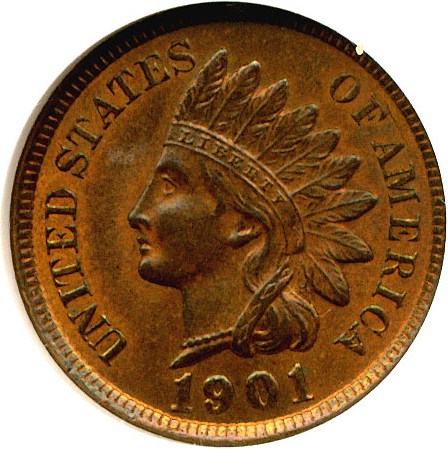 image for: 1901 1c  NGC MS64 BN