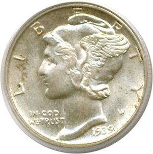 image for: 1939-D 10c PCGS MS66 FB