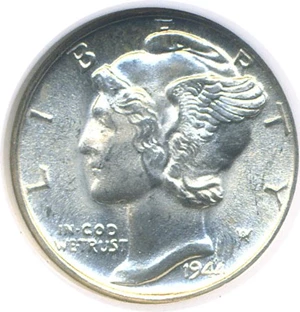 image for: 1944 10c NGC MS66