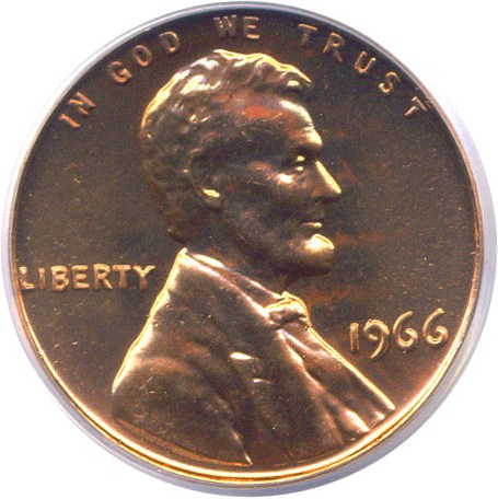 image for: 1966 1c SMS PCGS MS67 RD