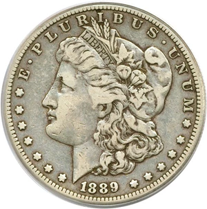 image for: 1889-CC $1 PCGS VF25