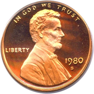 image for: 1980-S 1c PCGS Proof 69 RD DCameo