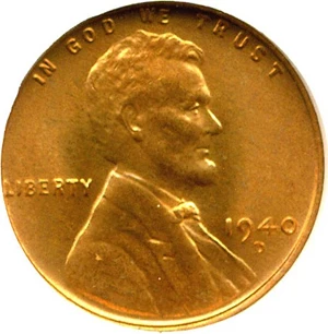 image for: 1940-D 1c NGC MS66 RD