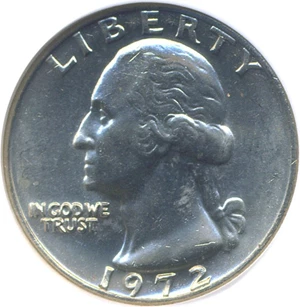 image for: 1972 25c NGC MS66