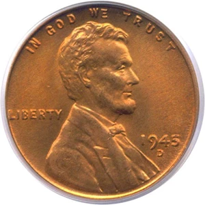 image for: 1945-D 1c PCGS MS66 RD