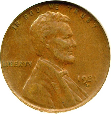 image for: 1931-D 1c  ANACS AU55 BN