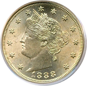 image for: 1888 5c PCGS MS65
