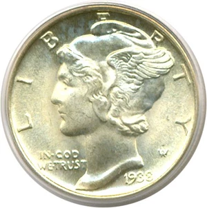 image for: 1938-D 10c PCGS MS67 FB