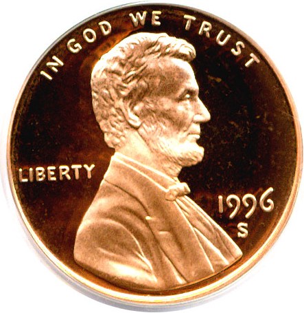 image for: 1996-S 1c  PCGS Proof 69 RD DCameo