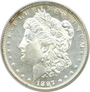 image for: 1897 $1 PCGS MS63 PL