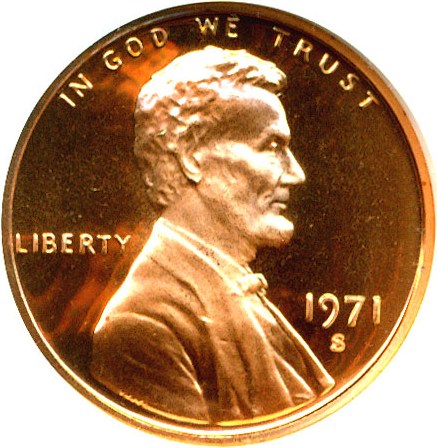 image for: 1971-S 1c  NGC Proof 68 RD Cameo