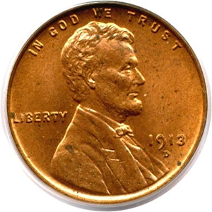 image for: 1913-D 1c PCGS MS63 RB