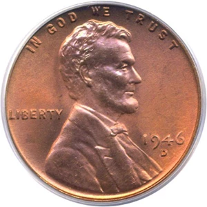 image for: 1946-D 1c PCGS MS66 RD