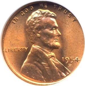 image for: 1954-D 1c NGC MS66 RD