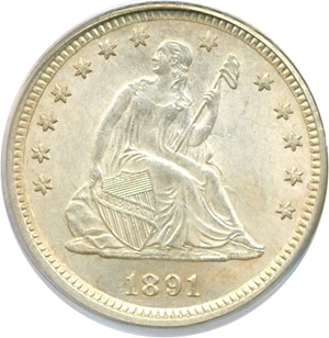 image for: 1891 25c PCGS MS64