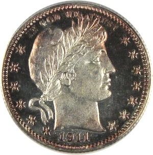 image for: 1911 25c PCGS Proof 64 * Color *