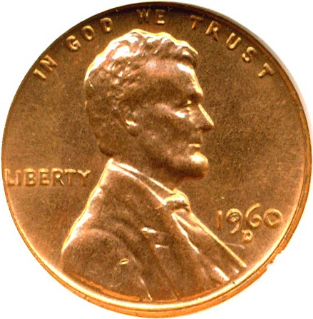 image for: 1960-D 1c  NGC MS66 RD