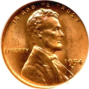 image for: 1954-D 1c NGC MS66 RD