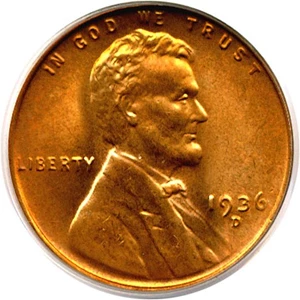 image for: 1936-D 1c PCGS MS66 RD