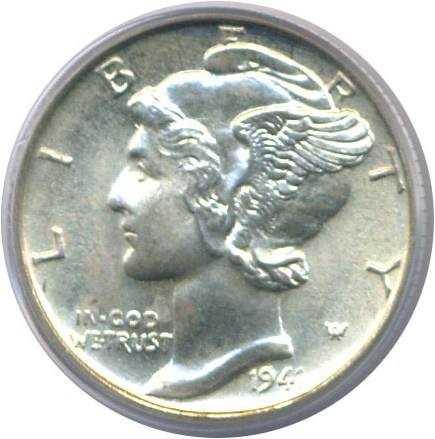 image for: 1941-D 10c  PCGS MS67 FB