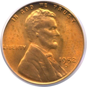 image for: 1952-S 1c PCGS MS66 RD