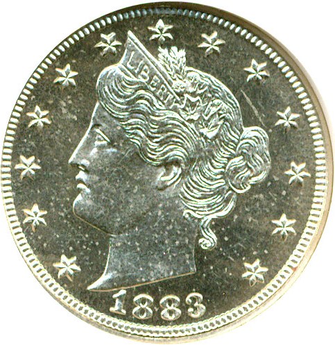image for: 1883 5c With CENTS NGC Proof 64 Cameo
