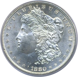 image for: 1880-S $1 80/79 PCGS MS65