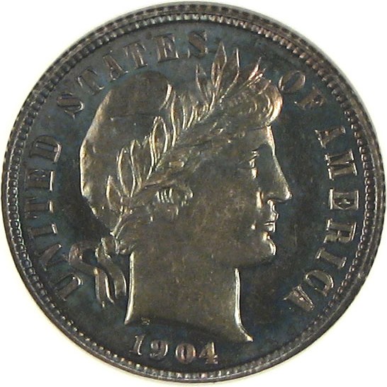 image for: 1904 10c  NGC Proof 64 
