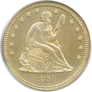image for: 1859 25c PCGS/CAC Proof 64 Cameo