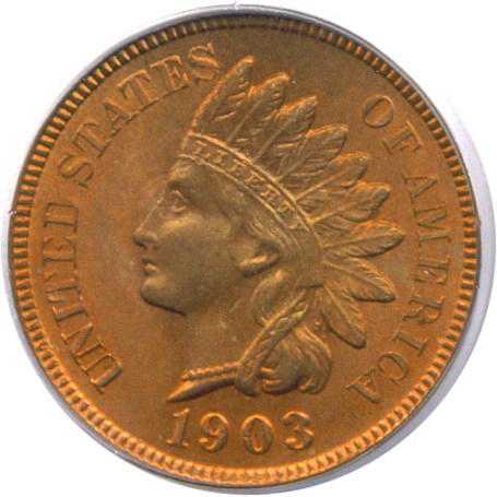 image for: 1903 1c  PCGS MS65 RD
