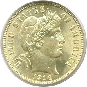 image for: 1914 10c PCGS MS65