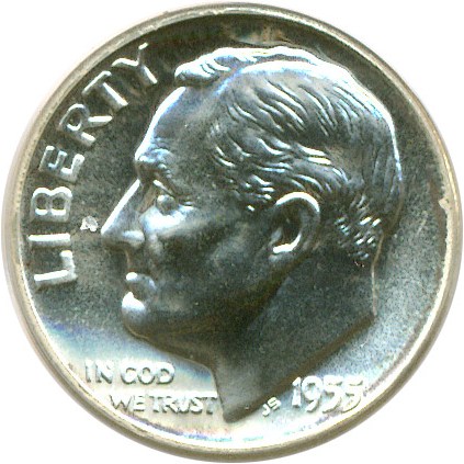 image for: 1955 10c  PCGS Proof 66 