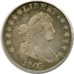 image for: 1803 50c Large 3 PCGS/CAC XF40