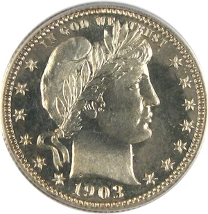 image for: 1903 25c PCGS Proof 65