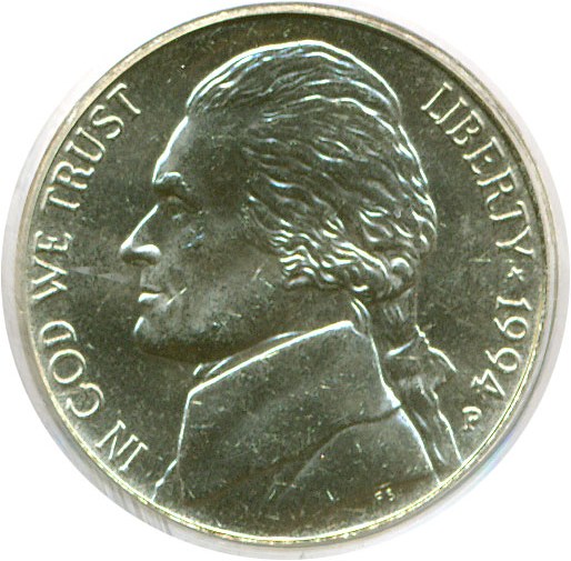 image for: 1994-P 5c  PCGS MS64 FS