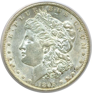 image for: 1895-S $1 PCGS AU58