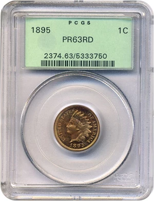 image for: 1895 1c PCGS Proof 63 RD