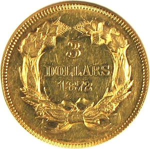 image for: 1872 $3 NGC AU55