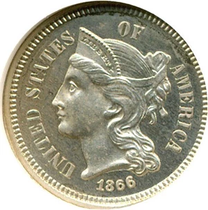 image for: 1866 3cN NGC Proof 64