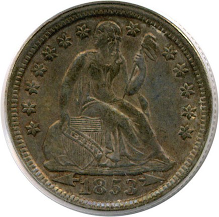 image for: 1853 10c Arrows PCGS XF40 